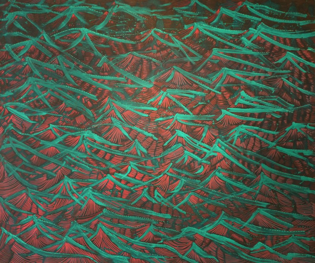 Morze X 2016, akryl na płótnie 120x100cm