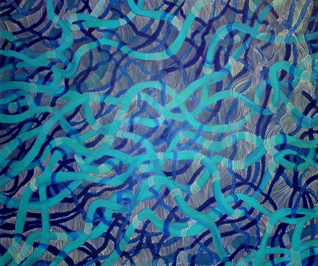 Morze XII 2016r, akryl na płótnie 120x100cm